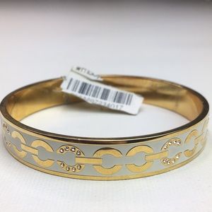 COACH gold tone monogram bracelet jewelry